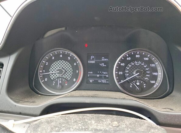 KMHD74LF0KU790105 2019 HYUNDAI ELANTRA Gray ხელსაწყოთა პანელის ხედი