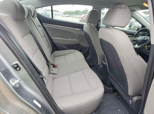 KMHD74LF0KU790105 2019 HYUNDAI ELANTRA Gray უკანა სავარძლების ხედი