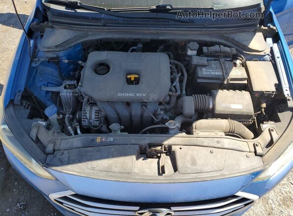 KMHD74LF1HU091168 2017 HYUNDAI ELANTRA Blue უკანა სალონის ხედი