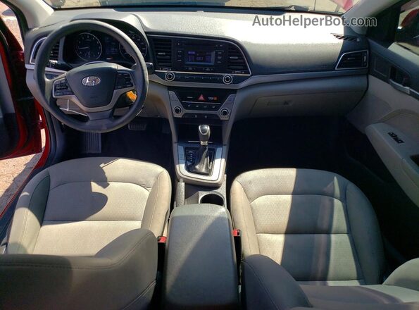 KMHD74LF1HU337572 2017 HYUNDAI ELANTRA Red Dashboard view