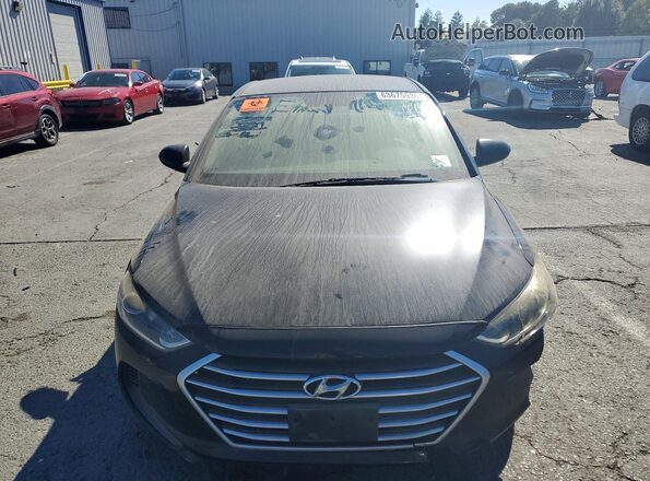 KMHD74LF1HU372127 2017 HYUNDAI ELANTRA Black Front view