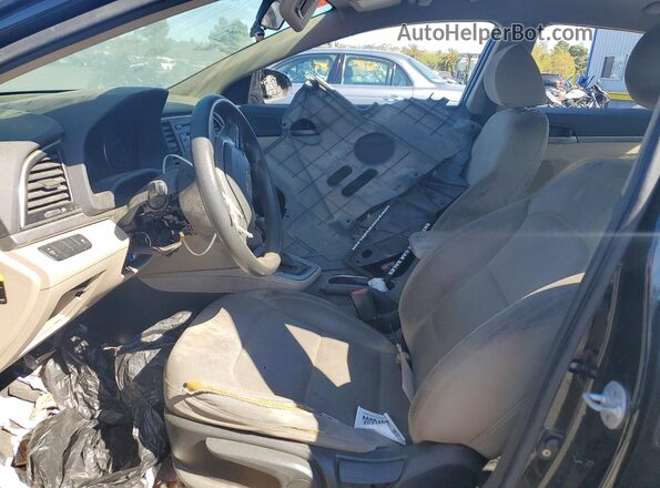 KMHD74LF1HU372127 2017 HYUNDAI ELANTRA Black Front interior view