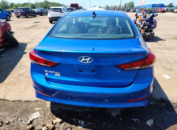 KMHD74LF1HU400685 2017 HYUNDAI ELANTRA Blue Rear view