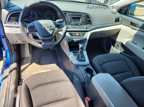 KMHD74LF1HU400685 2017 HYUNDAI ELANTRA Blue Dashboard view