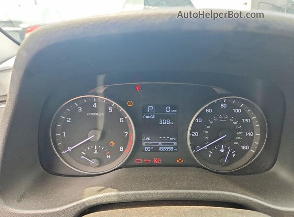 KMHD74LF1HU400685 2017 HYUNDAI ELANTRA Blue Instrument cluster view