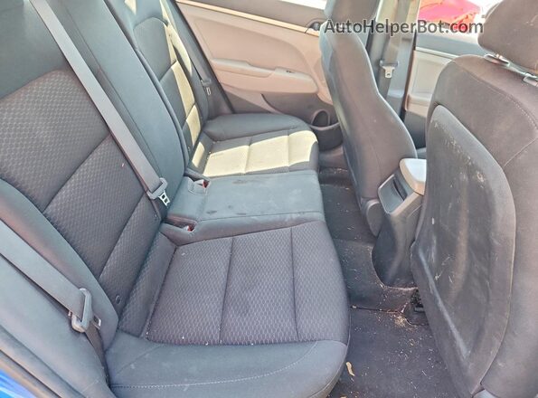 KMHD74LF1HU400685 2017 HYUNDAI ELANTRA Blue Rear seats view