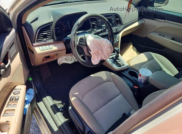 KMHD74LF1HU421651 2017 HYUNDAI ELANTRA Tan Առջևի վահանակի տեսք