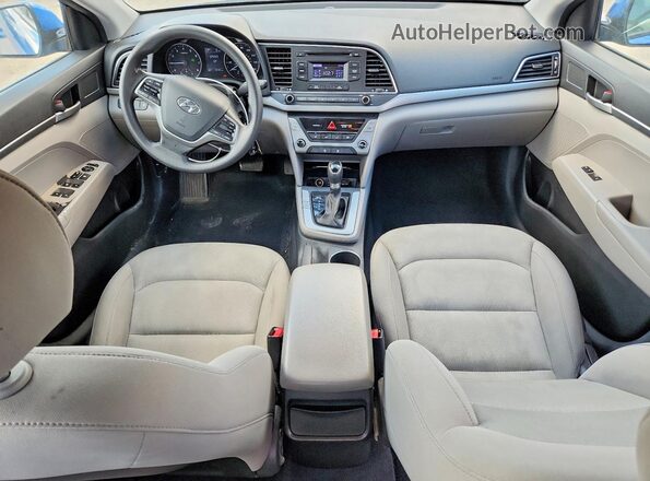 KMHD74LF1HU423240 2017 HYUNDAI ELANTRA Blue Առջևի վահանակի տեսք