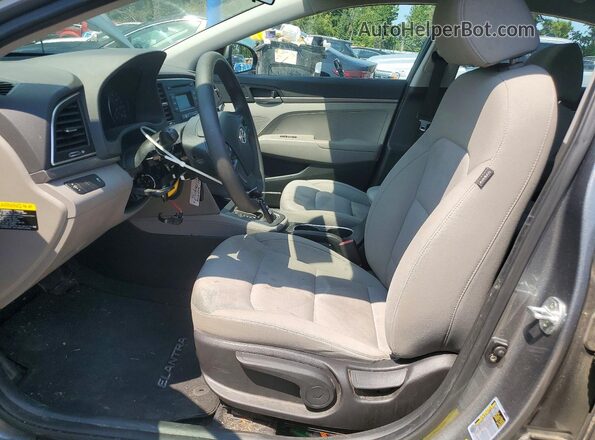 KMHD74LF1JU594348 2018 HYUNDAI ELANTRA Gray Widok wnętrza z przodu