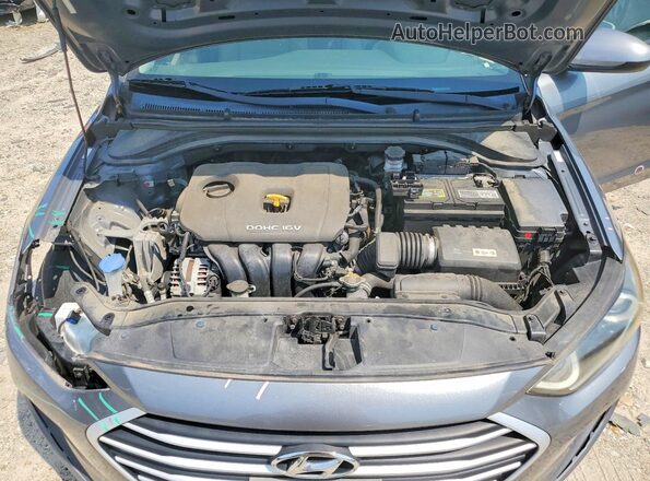 KMHD74LF1JU594348 2018 HYUNDAI ELANTRA Gray Widok wnętrza z tyłu