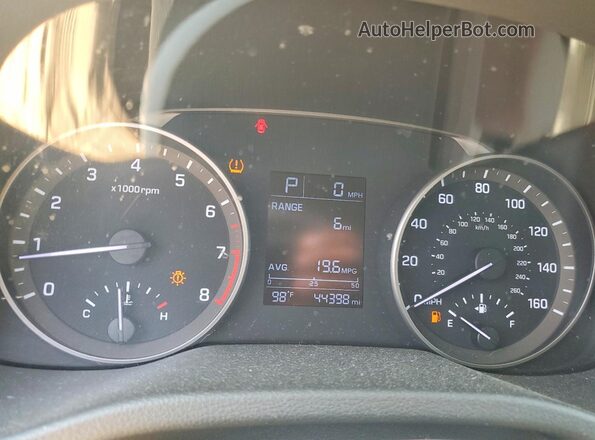 KMHD74LF1JU594348 2018 HYUNDAI ELANTRA Gray Widok zestawu wskaźników
