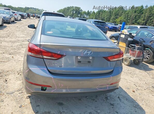 KMHD74LF1JU594348 2018 HYUNDAI ELANTRA Gray Widok z tyłu