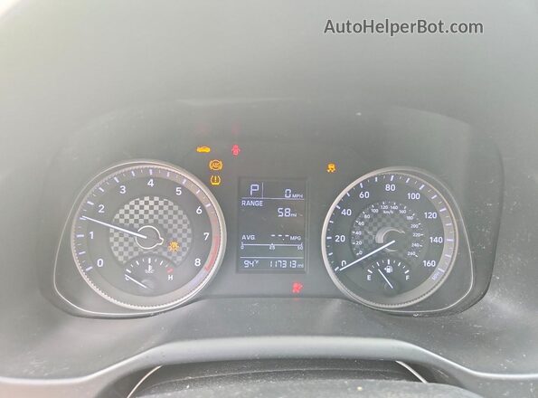 KMHD74LF1KU757145 2019 HYUNDAI ELANTRA Gray Вид щитка приладів