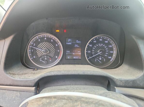 KMHD74LF1KU812984 2019 HYUNDAI ELANTRA Gray Widok zestawu wskaźników