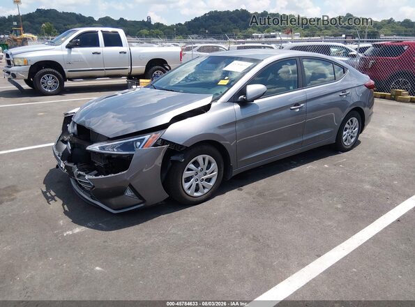 KMHD74LF1KU871646 2019 HYUNDAI ELANTRA Gray Առջևի ձախ երեք քառորդ տեսարան