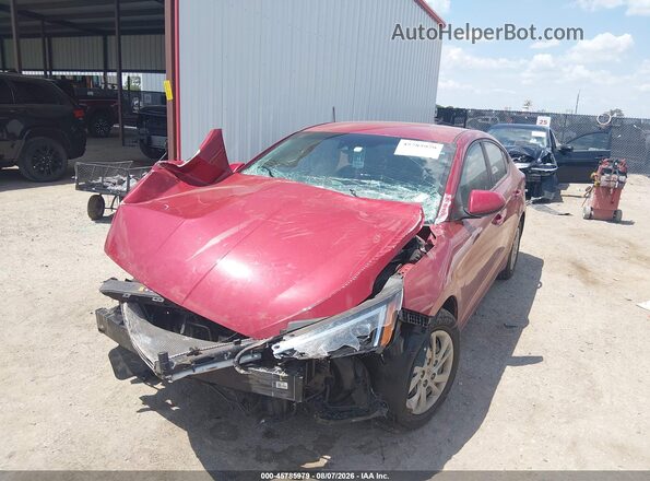 KMHD74LF1LU086285 2020 HYUNDAI ELANTRA Red წინა მარცხენა ხედი სამი მეოთხედიდან