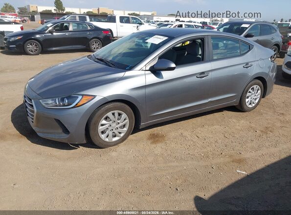 KMHD74LF2HU086870 2017 HYUNDAI ELANTRA Gray Առջևի ձախ երեք քառորդ տեսարան