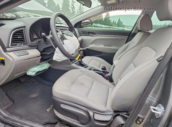 KMHD74LF2HU120094 2017 HYUNDAI ELANTRA Gray Вид салону спереду
