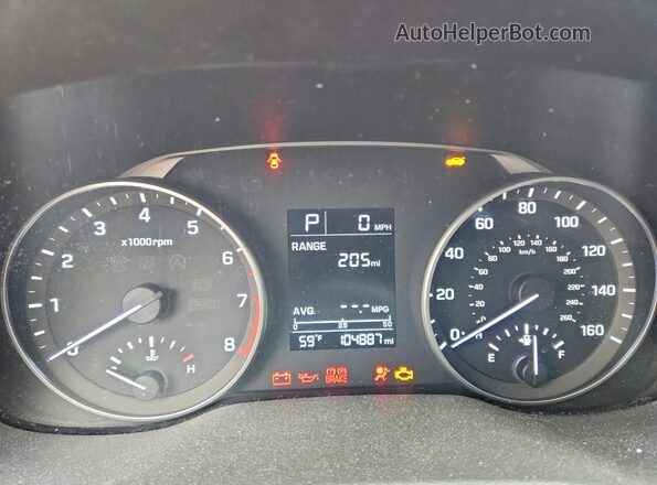 KMHD74LF2HU120094 2017 HYUNDAI ELANTRA Gray Вид щитка приладів