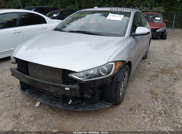KMHD74LF2HU367230 2017 HYUNDAI ELANTRA Silver Vista tres cuartos delantera izquierda
