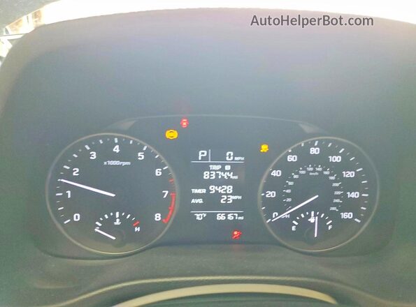 KMHD74LF2JU548401 2018 HYUNDAI ELANTRA Черный Вид щитка приборов