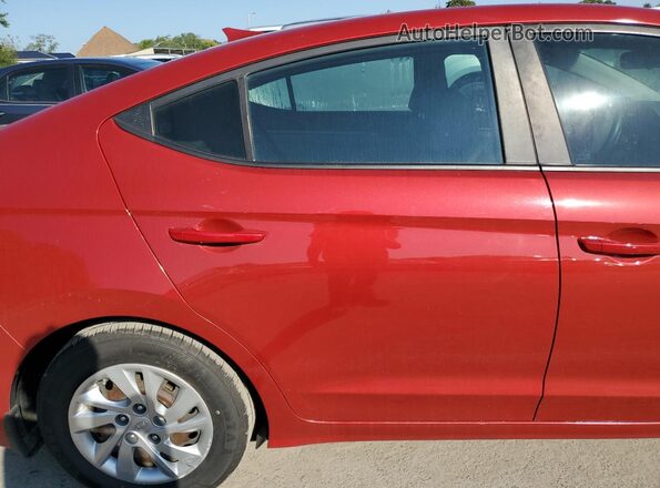 KMHD74LF4HU394333 2017 HYUNDAI ELANTRA Red Rear seats view