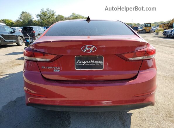 KMHD74LF4HU394333 2017 HYUNDAI ELANTRA Red Rear view