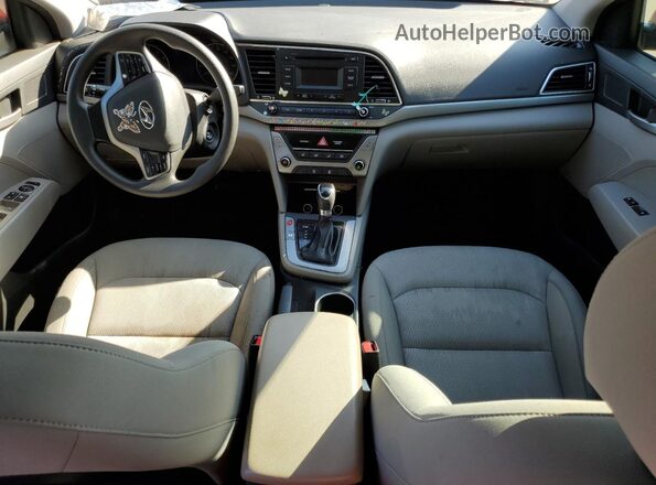 KMHD74LF4HU394333 2017 HYUNDAI ELANTRA Red Dashboard view