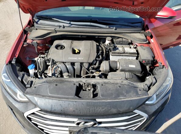 KMHD74LF4HU394333 2017 HYUNDAI ELANTRA Red Rear interior view