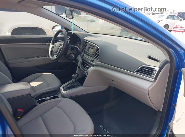 KMHD74LF4HU410868 2017 HYUNDAI ELANTRA Blue წინა სალონის ხედი