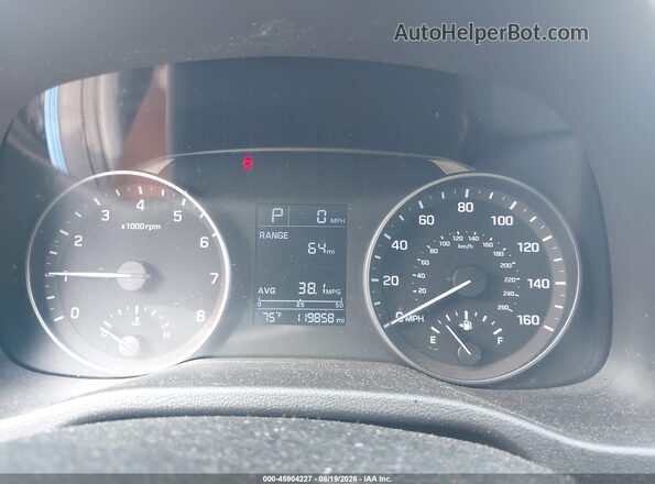 KMHD74LF4HU410868 2017 HYUNDAI ELANTRA Blue უკანა სავარძლების ხედი