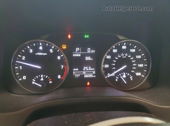 KMHD74LF4JU453547 2018 HYUNDAI ELANTRA Синий Вид щитка приборов