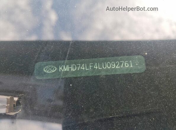 KMHD74LF4LU092761 2020 HYUNDAI ELANTRA Gray Widok komory silnika