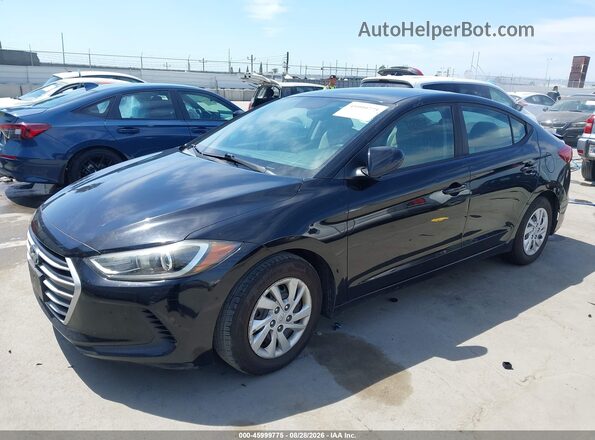 KMHD74LF5HU206273 2017 HYUNDAI ELANTRA Black წინა მარცხენა ხედი სამი მეოთხედიდან