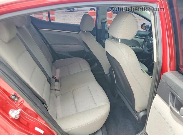 KMHD74LF5JU594658 2018 HYUNDAI ELANTRA Red Rear seats view