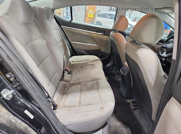 KMHD74LF5KU757777 2019 HYUNDAI ELANTRA Black უკანა სავარძლების ხედი