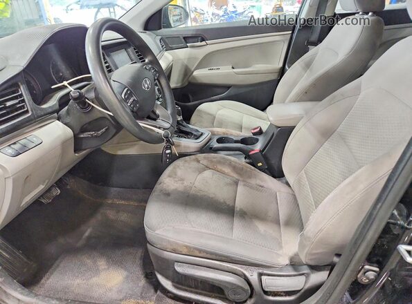 KMHD74LF5KU757777 2019 HYUNDAI ELANTRA Black წინა სალონის ხედი