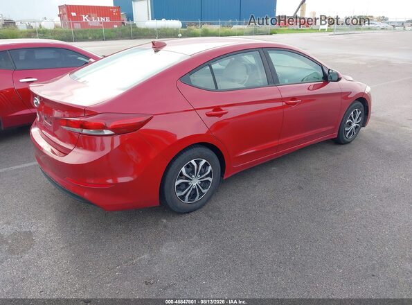 KMHD74LF6HU302011 2017 HYUNDAI ELANTRA Red Trasero derecho