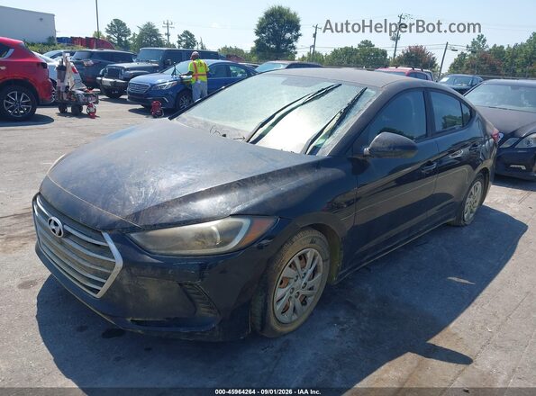 KMHD74LF6HU424836 2017 HYUNDAI ELANTRA Black Передня ліва чверть