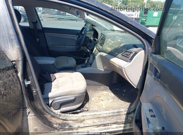 KMHD74LF6HU424836 2017 HYUNDAI ELANTRA Black Вид салону спереду