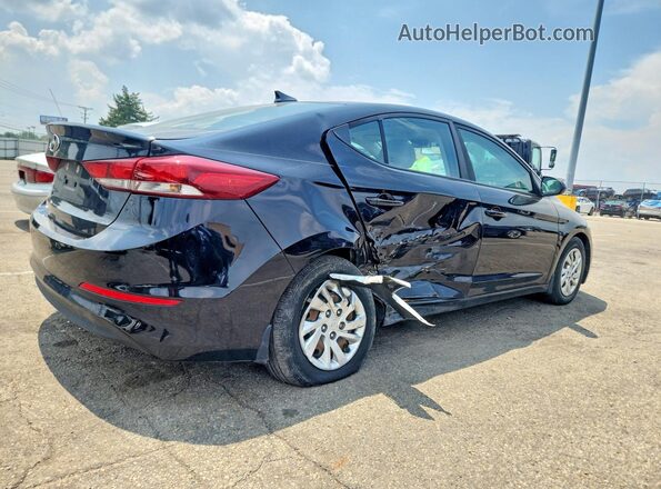 KMHD74LF6HU433021 2017 HYUNDAI ELANTRA Black Задня права чверть