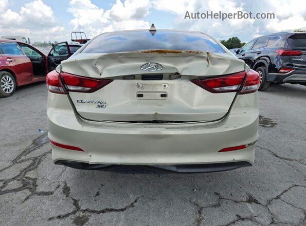 KMHD74LF7HU076772 2017 HYUNDAI ELANTRA Cream Вид ззаду