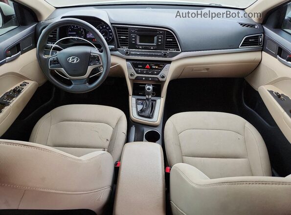KMHD74LF7HU076772 2017 HYUNDAI ELANTRA Cream Вид панелі приладів