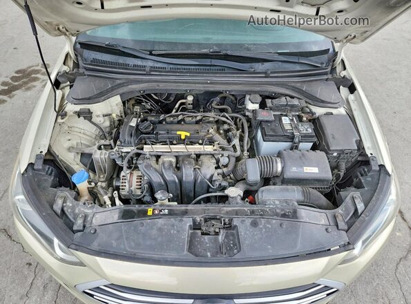 KMHD74LF7HU076772 2017 HYUNDAI ELANTRA Cream Вид задньої частини салону