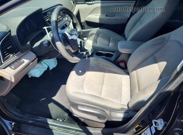 KMHD74LF7HU083026 2017 HYUNDAI ELANTRA Black Widok wnętrza z przodu