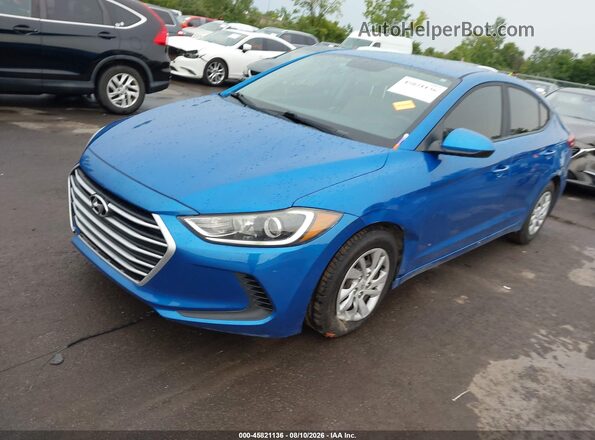 KMHD74LF7HU093930 2017 HYUNDAI ELANTRA Blue Передня ліва чверть