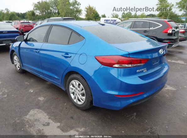 KMHD74LF7HU093930 2017 HYUNDAI ELANTRA Blue Задня ліва чверть