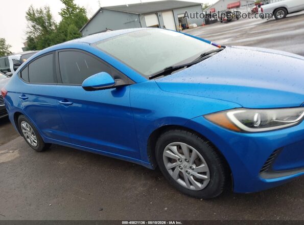 KMHD74LF7HU093930 2017 HYUNDAI ELANTRA Blue Вид задньої частини салону