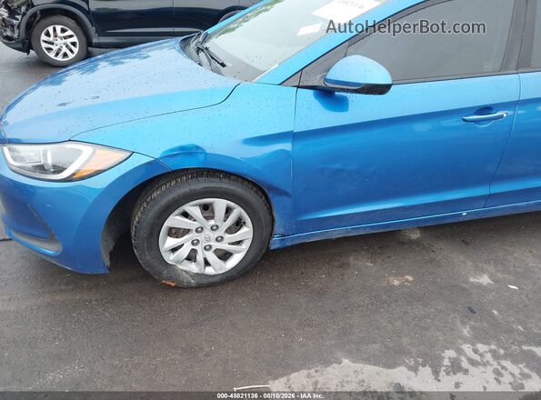 KMHD74LF7HU093930 2017 HYUNDAI ELANTRA Blue Вид спереду