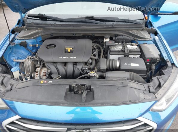 KMHD74LF7HU093930 2017 HYUNDAI ELANTRA Blue Вид ззаду
